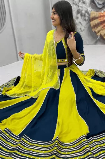 Navratri Special Gamathi Work Lehenga choli