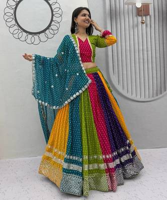 Navratri Special Gamathi Work Lehenga choli 4