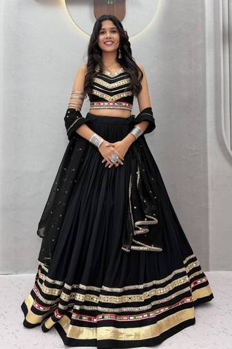 Navratri Special Gamathi Work Lehenga choli