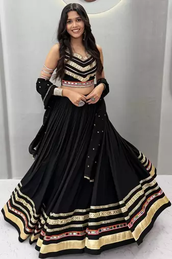 Navratri Special Gamathi Work Lehenga choli