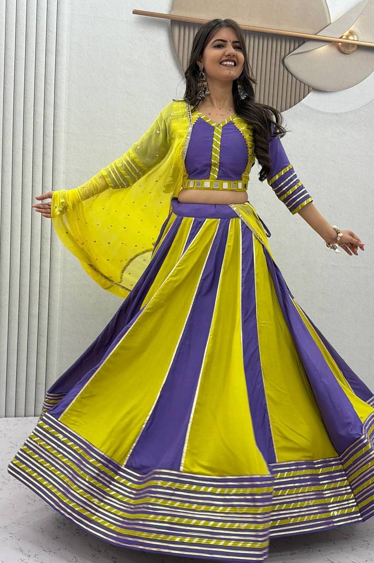 Navratri Special Gamathi Work Lehenga choli