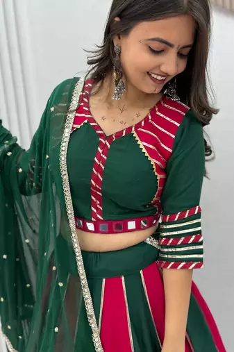 Navratri Special Gamathi Work Lehenga choli