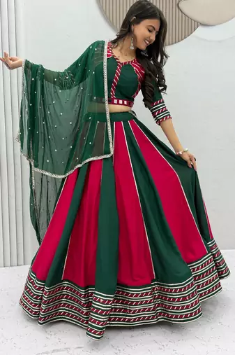 Navratri Special Gamathi Work Lehenga choli