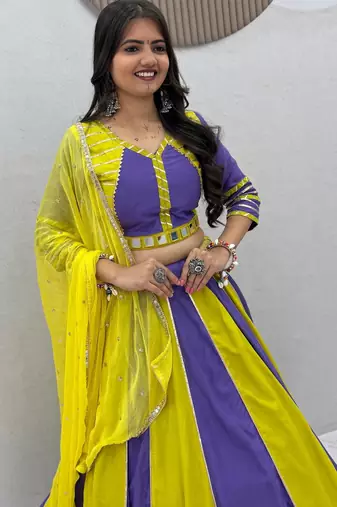 Navratri Special Gamathi Work Lehenga choli