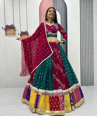 Navratri Special Gamathi Work Lehenga choli 3