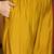 Elegant mustard yellow roman embroidered kurti pant set