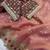 Peach Color Sequance and Zari Embroidery Work Satin Saree