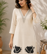 Fawn embellished kurti set