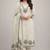 Fawn printed kurta set with dupatta