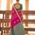 pink colour printed soft silk blend fancy saree with blouse