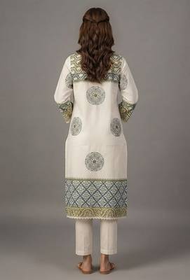 Off-white printed kurta set 2