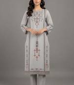 Grey embroidered kurta set