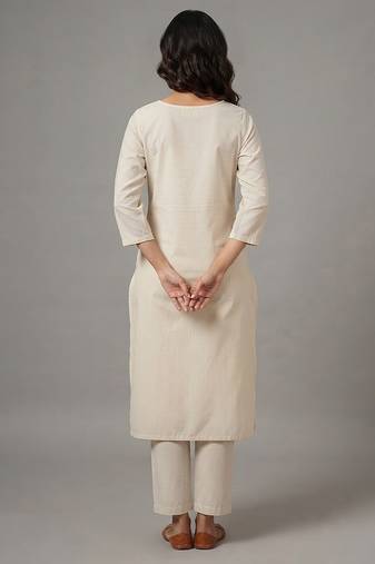 Off-white printed kurta set