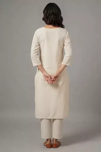 Off-white printed kurta set