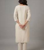 Off-white printed kurta set