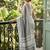 Grey cotton silk blend saree with intricate woven border