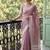 Dusty rose cotton silk blend saree with intricate woven border