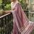 Dusty rose cotton silk blend saree with intricate woven border