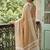 Mustard yellow cotton silk blend saree with intricate woven border