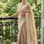 Beige cotton silk blend saree with intricate woven border