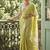 Lime green cotton silk blend saree with intricate woven border
