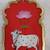 handmade cow mdf door hanging with artificial flowers traditional festive decoration pack of 2