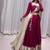 Rani Pink threadDigital print with real mirror work Rayon Lehanga Choli Set