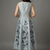 Light grey floral embroidered anarkali kurta set