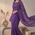 purple chanderi bandhani digital print bollywood saree