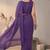 purple chanderi bandhani digital print bollywood saree