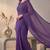purple chanderi bandhani digital print bollywood saree