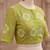 olive green chanderi striped printed ready to wear saree