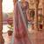 turquoise blue chanderi kalamkari printed ready to wear saree