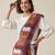 Multicolor linen striped bollywood digital print saree