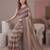 Multicolor linen striped bollywood digital print saree