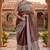 brown chanderi digital printed ready to wear saree
