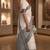 off white & grey chanderi ethnic butti printed ready to wear saree