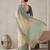 beige chanderi geometric digital print bollywood saree