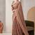 Multicolor linen striped bollywood digital print saree