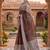 brown chanderi digital printed ready to wear saree