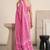 Pink linen shibori bollywood digital print saree