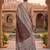 brown chanderi digital printed ready to wear saree