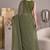 olive green chanderi zig-zag digital print bollywood saree
