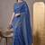 blue chanderi digital print bollywood saree