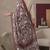Maroon linen geometric bollywood digital print saree