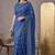 blue chanderi digital print bollywood saree