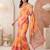 Yellow linen bandhani bollywood digital print saree