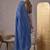 blue chanderi digital print bollywood saree