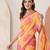 Yellow linen bandhani bollywood digital print saree