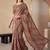 Multicolor linen striped bollywood digital print saree